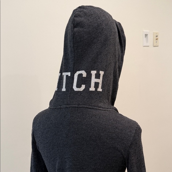 WILDFOX charcoal grey zip hoodie - Picture 11 of 16